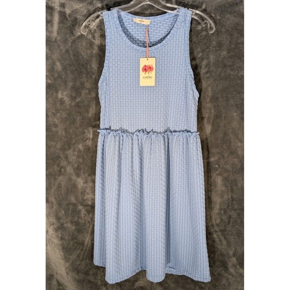 entro Dresses & Skirts - Entro Anthropologie Sleeveless dress Dropped Waist Scoop Neck Size S‎ Periwinkle